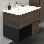 Пенал подвесной Comforty Франкфурт 40 см, дуб шоколадно-коричневый - фото 4