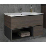 Зеркало-шкаф Comforty Франкфурт 90 см, дуб шоколадно-коричневый - фото 4