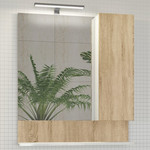 Зеркало-шкаф Comforty Рига 70 см, дуб сонома - фото 