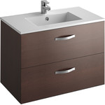 Тумба подвесная с раковиной Jacob Delafon Ola 80 см EB391RU-NR, темный дуб - фото 