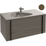 Тумба подвесная с раковиной Jacob Delafon Nouvelle Vague 100 см EB3032-E16, ореховое дерево - фото 