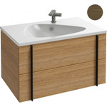 Тумба подвесная с раковиной Jacob Delafon Nouvelle Vague 80 см EB3030-E16, ореховое дерево - фото 