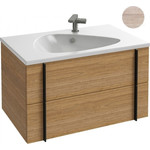 Тумба подвесная с раковиной Jacob Delafon Nouvelle Vague 80 см EB3030-E73, фактурный дуб - фото 