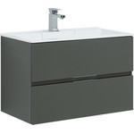 Пенал подвесной Aquanet Алвита 35 см 240197, серый антрацит - фото 2