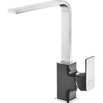 Смеситель для раковины высокий E.C.A. Tiera 103588002EX, черный/хром - фото 3