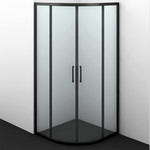 Душевое ограждение WasserKraft Dill 90х90 см 61S01, чёрный/прозрачное - фото 