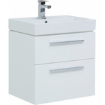 Тумба подвесная с раковиной Aquanet Nova 60 см 242279, белый, Цвет фасада: белый - фото 