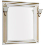 Тумба напольная с раковиной Aquanet Паола 90 см 186116, белый/золото - фото 2