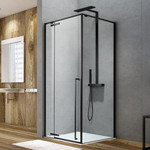 Душевое ограждение Aquanet Ideal AE-AXC10MB-S-B 100x100 см (стекло 8 мм), чёрный/прозрачное - фото 