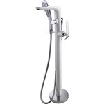 Смеситель для ванны Lemark Melange LM4944CW, хром/белый - фото 