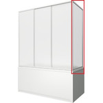 Торцевая шторка для ванны Bas Ахин/Индика/Ямайка 800х1450 мм, белый/матовое (пластик) - фото 