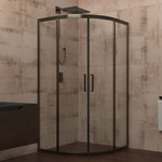 Душевое ограждение Veconi Rovigo 80 см RV04-80PL-01-19C1, чёрный/прозрачное - фото 
