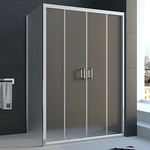 Душевое ограждение Veconi Rovigo 150х70 см RV045-15070PR-02-19C1, хром/матовое - фото 