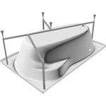 Ванна акриловая Kolpa-San Lulu 170x110 см L, Размер - мм: 1700х1100 - фото 2