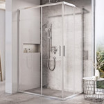 Душевое ограждение Ravak Blix Slim BLSRV2K 80x80 см X1XM40C00Z1 алюминий/прозрачное - фото 