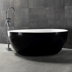 Ванна отдельностоящая Abber AB9279MB 150x150 см, черный матовый - фото 