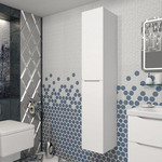 Пенал подвесной Opadiris Элеганс 30 см L, белый матовый - фото 