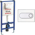 Инсталляция для унитаза Pestan Fluenta SET40006356OW (кнопка Onyx белая) - фото 