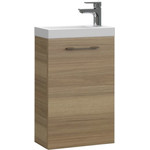 Тумба подвесная с раковиной Cersanit Lara 40 см A63420, орех - фото 