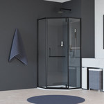 Душевое ограждение RGW HO-084B 100х100 см 350608400-14 (стекло 8 мм), черный/прозрачное - фото 