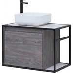 Тумба подвесная со столешницей Aquanet Nova Lite Loft 75 см 261654, дуб рошелье L - фото 