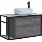 Тумба подвесная со столешницей Aquanet Nova Lite Loft 90 см 261655, дуб рошелье R - фото 