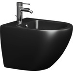 Унитаз подвесной Ceramicanova Metropol Rimless CN4002MB с тонкой крышкой микролифт, черный матовый, Цвет производителя: чёрный матовый - фото 2