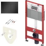 Инсталляция для подвесного унитаза TECEbase 2.0 9400414 (кнопка черная матовая) - фото 