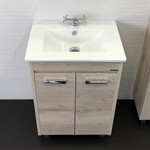 Зеркало-шкаф Comforty Марио 60 см, дуб дымчатый - фото 2