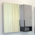 Тумба подвесная с раковиной Comforty Франкфурт 90 см (раковина 90E чёрная), бетон светлый - фото 2