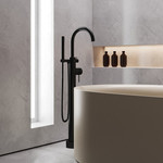 Смеситель для ванны Paini Cox 78PZ136LM, черный матовый - фото 