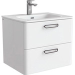 Тумба подвесная с раковиной Iddis Brick 60 см BRI60W0i95K, белый глянец - фото 