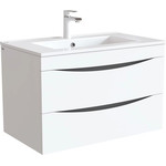 Тумба подвесная с раковиной Iddis Cloud 80 см CLO80W0i95K, белый - фото 