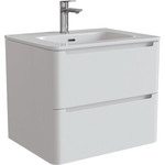 Тумба подвесная с раковиной Iddis Edifice 60 см EDI60W0i95K, белый глянец - фото 