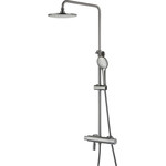 Душевая стойка с термостатом Lemark Bronx LM3772GM, графит - фото 