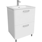 Тумба напольная с раковиной Iddis Brick 60 см BRI60WFi95K, белый глянец - фото 