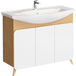 Зеркало Aqwella Basic 100 см BAS0210DZ, дуб золотой - фото 3