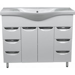 Тумба напольная с раковиной Стиль 100/6 см, белый - фото 