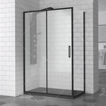 Душевое ограждение RGW SV-45 (SV-13B + Z-050-2B) 140x70 см 06324547-014, черный/прозрачное - фото 