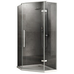 Душевое ограждение Abber Ewiges Wasser 100х100 см AG05100, хром/прозрачное - фото 