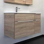 Зеркало-шкаф Comforty Варна 90 см, дуб сонома - фото 2