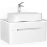 Тумба подвесная со столешницей Jorno Shine 75 см Shi.01.75/P/W, белый - фото 