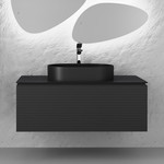 Тумба подвесная со столешницей Jorno Stone 100 см Stn.01.100/P/A/JR, антрацит - фото 