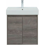 Тумба подвесная с раковиной Aquanet Nova Lite 60 см 298848 (2 дверцы) дуб рошелье, Цвет фасада: дуб рошелье - фото 