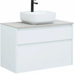 Тумба подвесная со столешницей Aquanet Nova Lite 90 см 242268 (2 ящика) белый, Цвет фасада: белый - фото 