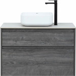 Тумба подвесная со столешницей Aquanet Nova Lite 90 см 242267 (2 ящика) дуб рошелье, Цвет фасада: дуб рошелье - фото 