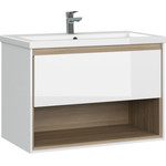 Тумба подвесная с раковиной Cersanit Louna 80 см 64071 - фото 