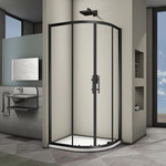 Душевое ограждение Veconi Rovigo 90x90 см RV07B-90-01-C3, чёрный/прозрачное - фото 