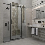 Душевая дверь Veconi Vianno 150 см VN74B-150-01-C4 (стекло 8 мм) чёрный/прозрачное - фото 