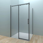 Душевое ограждение Veconi Rovigo 150x100 см RV070-150100PR-01-19C4, чёрный/прозрачное - фото 